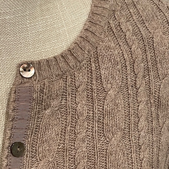 Old Navy - Cable Knit Button-Up Sweater - Beige - Picture 4 of 7